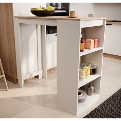 Mesa Alta com Arrumação - Disponível em 2 cores