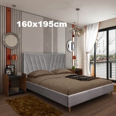 Cama de Casal 160x195cm com Estrado e Cabeceira de Cama incluídos - Disponível em 2 cores