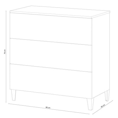 Cómoda de 3 Gavetas