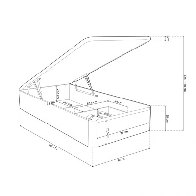 Sommier de Solteiro com Sapateira - Disponível em 3 cores