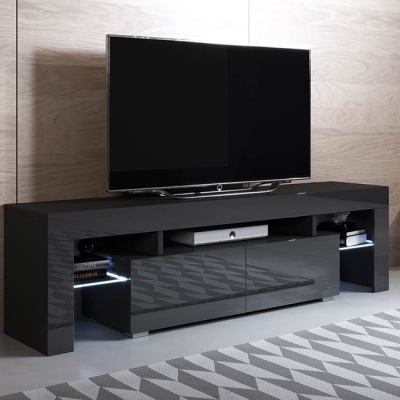 Móvel de Tv Ur com luz led 2 Gavetas - Disponível em 2 cores