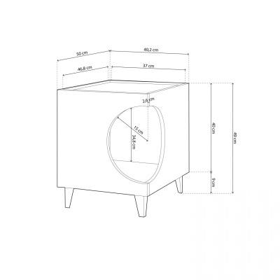Mesa de Cabeceira Pet - Disponível em 2 cores