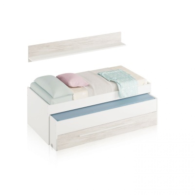 Cama Dupla com Arrumação e Prateleira