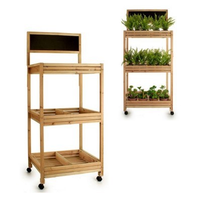 Estante em Madeira com Quadro Ardósia