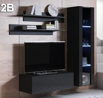 Conjunto de Móveis de Sala Koi2 com luz LED - Disponível em 5 cores