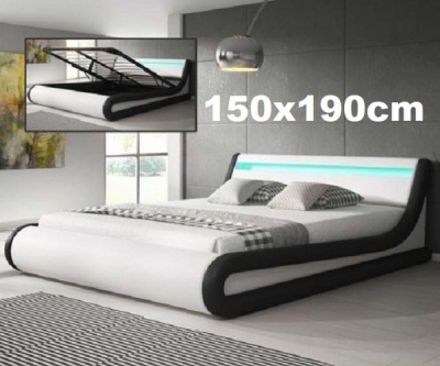 Cama de Casal 150x190cm com Estrado elevatório - Disponível em 3 cores