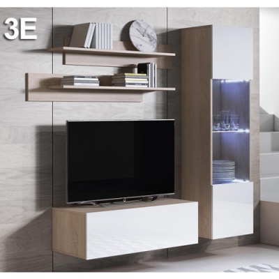 Conjunto de Móveis de Sala Koi3 com luz LED - Disponível em 5 cores