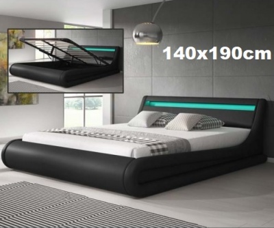 Cama de Casal 140x190cm com Estrado elevatório - Disponível em 3 cores