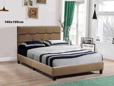 Cama de Casal 160x195cm com Estrado e Cabeceira de Cama incluídos - Disponível em 2 cores
