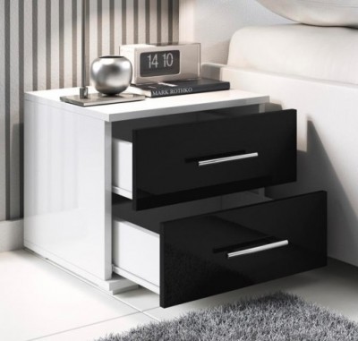 Mesinha de Cabeceira 2 Gavetas Bel - Disponível em 2 cores