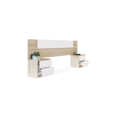 Cabeceira de Cama + 2 Mesinhas de cabeceira