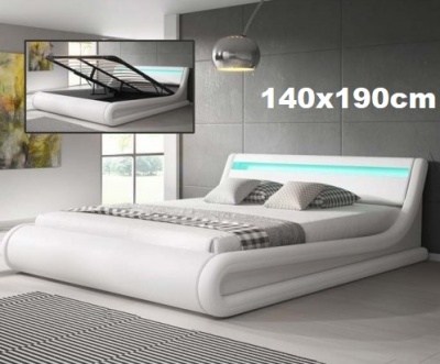 Cama de Casal 140x190cm com Estrado elevatório - Disponível em 3 cores