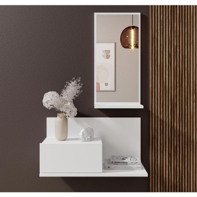 Móvel de Entrada com Gaveta e Espelho incluídos - Disponível em 2 cores