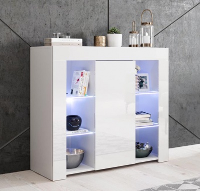 Móvel de Entrada com luz de presença LED e 1 Porta