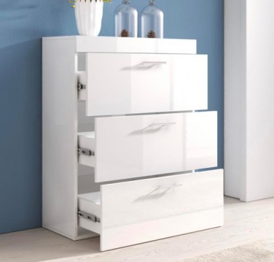 Cómoda Nor de 3 Gavetas - Disponível em 2 cores