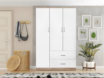 Roupeiro 3 Portas de bater e 2 Gavetas