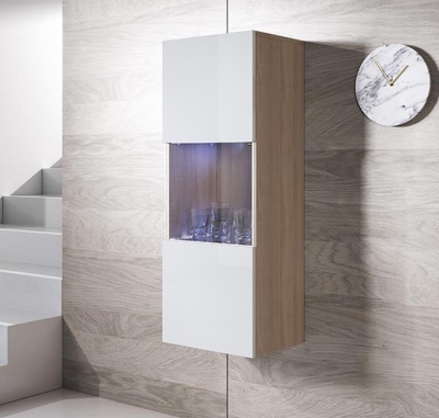 Vitrine Kol V3 com luz de presença LED - Disponível em 5 cores