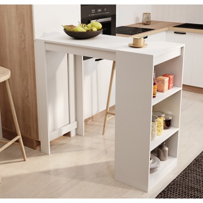 Mesa Alta com Arrumação - Disponível em 2 cores