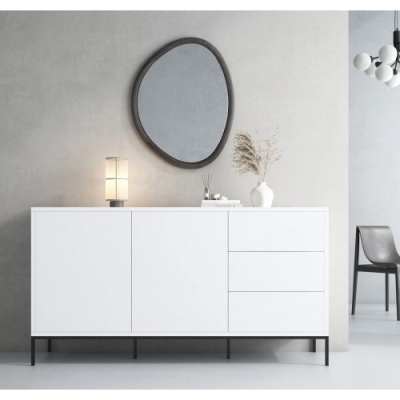 Aparador 3 gavetas e 2 portas - Disponível em 2 cores