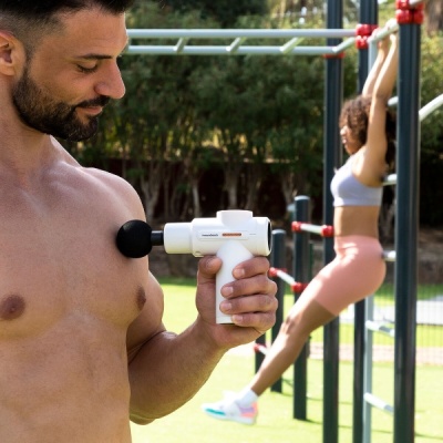 Pistola de Massagem Muscular Quente e Frio