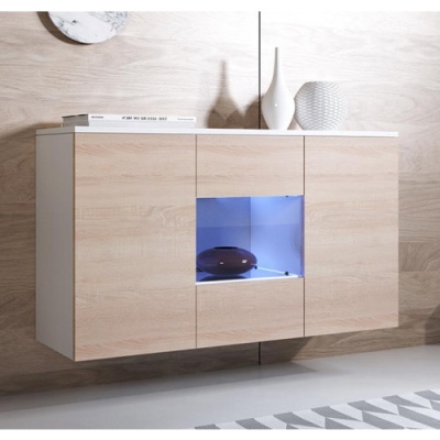 Aparador de Parede Lei com luz LED - Disponível em 5 cores