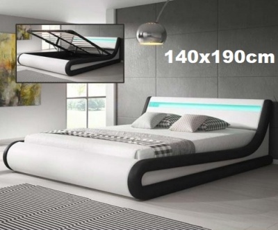 Cama de Casal 140x190cm com Estrado elevatório - Disponível em 3 cores