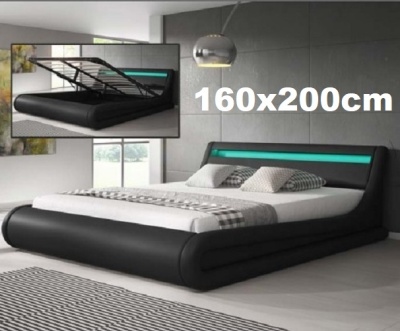 Cama de Casal 160X200cm com Estrado elevatório - Disponível em 3 cores