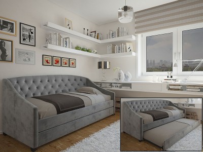 Sofá-Cama duplo Gres de solteiro - Disponível em 2 cores