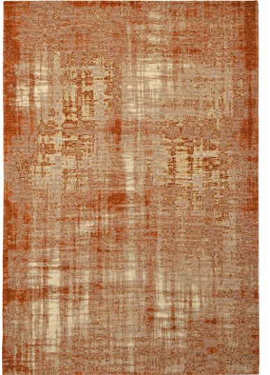 Tapete abstrato em tons de laranja, bege e castanho
