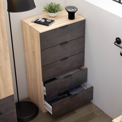 Cómoda de 5 Gavetas - Disponível em 3 cores