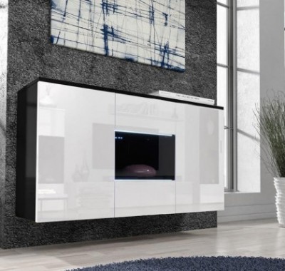 Aparador de Parede Lei com luz LED - Disponível em 5 cores