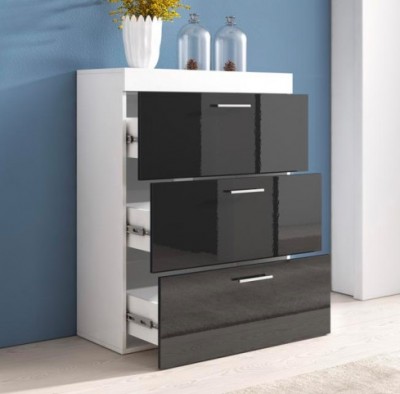 Cómoda Nor de 3 Gavetas - Disponível em 2 cores