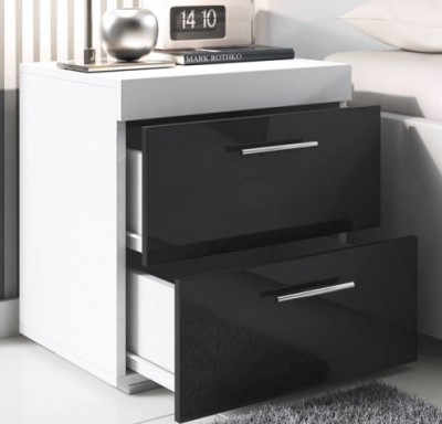 Mesinha de Cabeceira 2 Gavetas - disponível em 2 cores