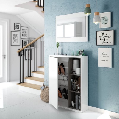 Sapateira com espelho incluído