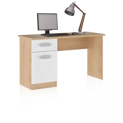 Secretária com Gaveta e Porta de Arrumação - Disponível em 4 cores