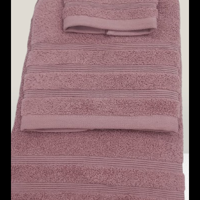 Conjunto Toalhas de Banho 100% Algodão 520g/m2 - cor Rosa Velho - Ref.Chique1