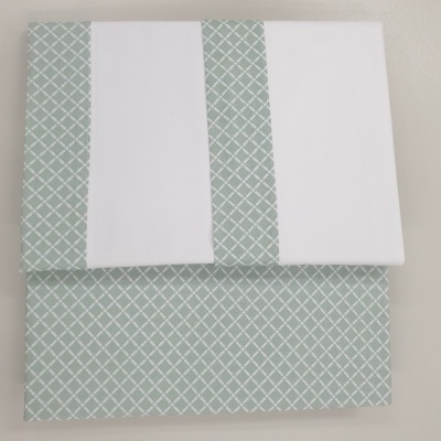 Jogo de Lençois 100% Algodão cor Verde - Ref.PT Est.0001