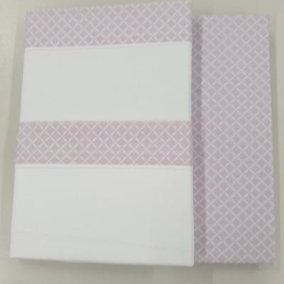 Jogo de Lençois 100% Algodão cor Rosa - Ref.PT Est.0001