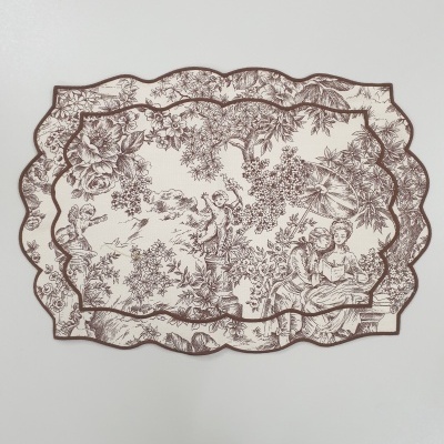 Individuais de Mesa 100% Algodão cor Castanho - Ref.Renascimento