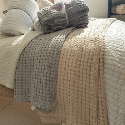 Manta 100% Algodão cor Branco - Missouri