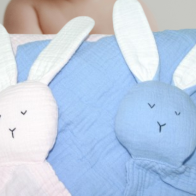 Fralda para bebé 100% Algodão Boneco cor Azul - Ref.Rodano