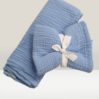 Fralda para bebé 100% Algodão cor Azul - Ref.Rodano