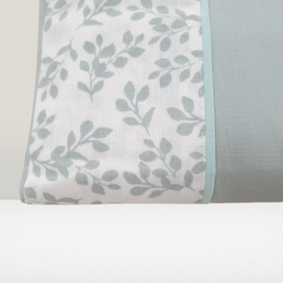 Jogo de Lençois 100% Algodão cor verde com detalhe floral - Ref.JCS est.0001