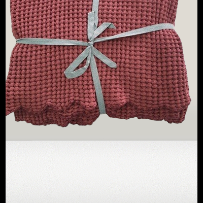 Manta 100% Algodão cor Bordeaux - ref.Tejo12