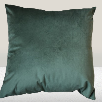 Almofada de veludo cor Verde Escuro - 100% Poliester