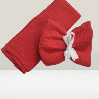 Fralda para bebé 100% Algodão cor Vermelho-Ref.Rodano