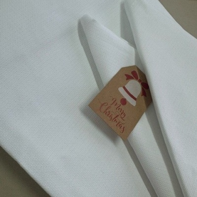 Toalha de mesa Granité cor Branca 70% Algodão + 30% Poliester - Ref.Granité2