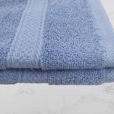 Toalha Rosto Lisa 100% Algodão em Felpo 500g/m2 - cor Azul - Ref.Felpo1235