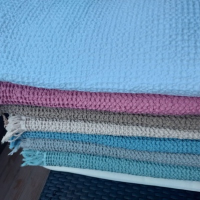 Manta 100% Algodão Favo cor Perola - Ref.856