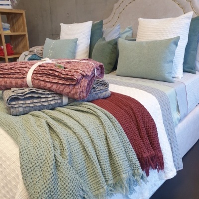 Manta 100% Algodão Favo cor Perola - Ref.856